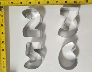 R&M Number Cookie Cutters 3" (choose your number)